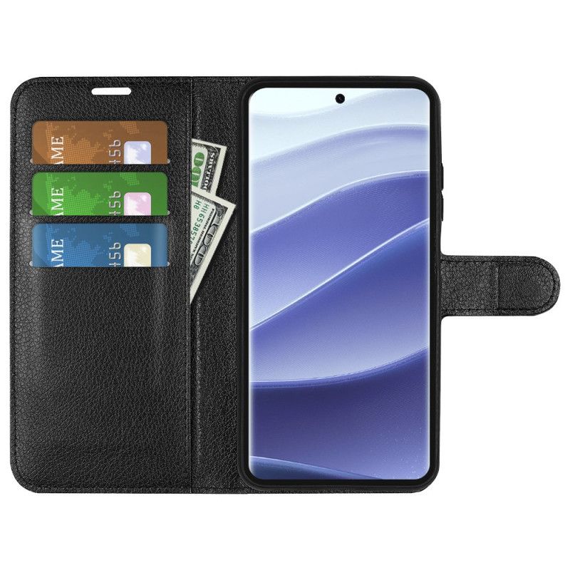 Kožený Kryt Poco X7 5g Klasická Umělá Kůže Liči