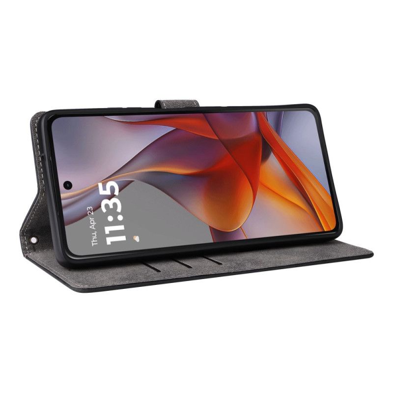 Kožený Kryt Poco X7 5g Semišová Variace S Páskem