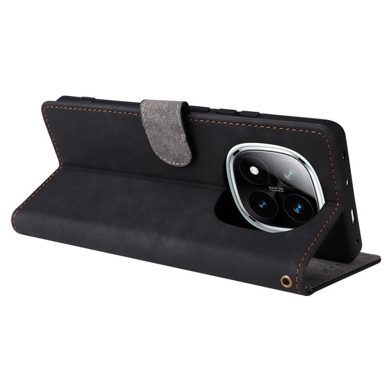 Kožený Kryt Poco X7 5g Semišová Variace S Páskem