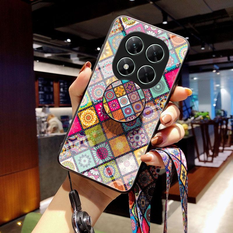 Kryt Poco X7 5g Patchworkový Držák Na Šňůrku A Prsten