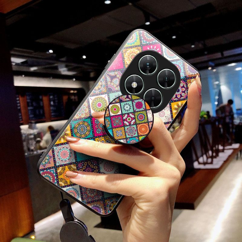 Kryt Poco X7 5g Patchworkový Držák Na Šňůrku A Prsten