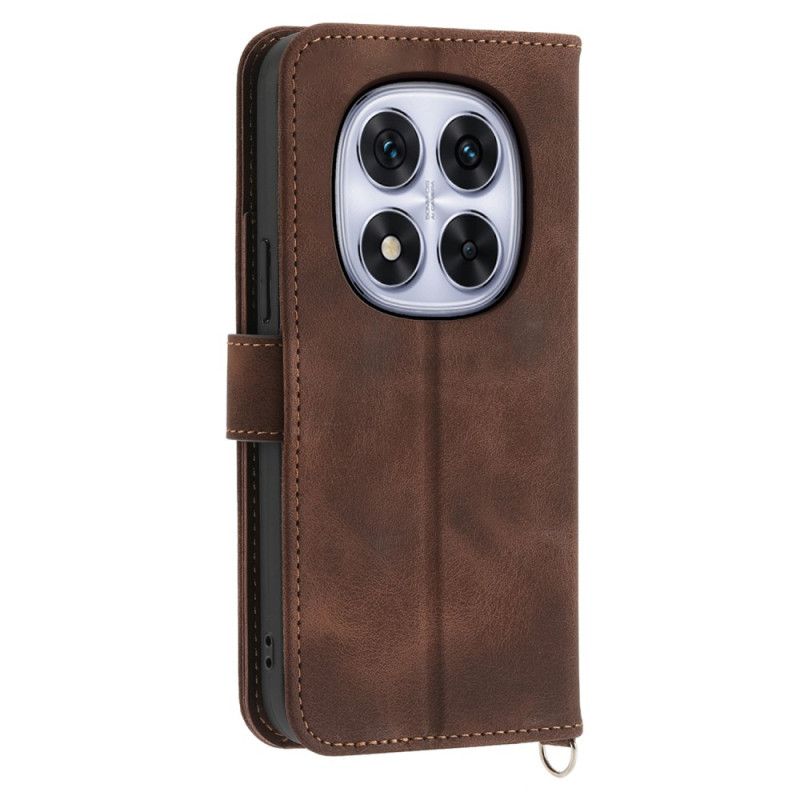 Peněženková Pouzdra Poco X7 5g Krajkový Vzor S Páskem A Ramenním Popruhem