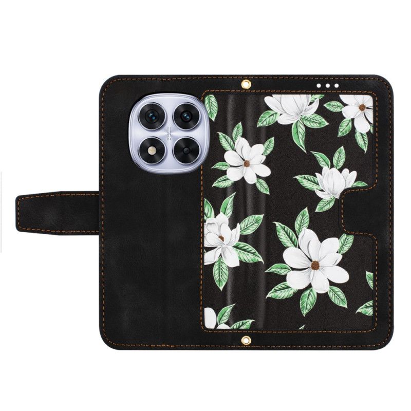 Peněženková Pouzdra Poco X7 5g Kryty Na Mobil Květiny S Řemínkem