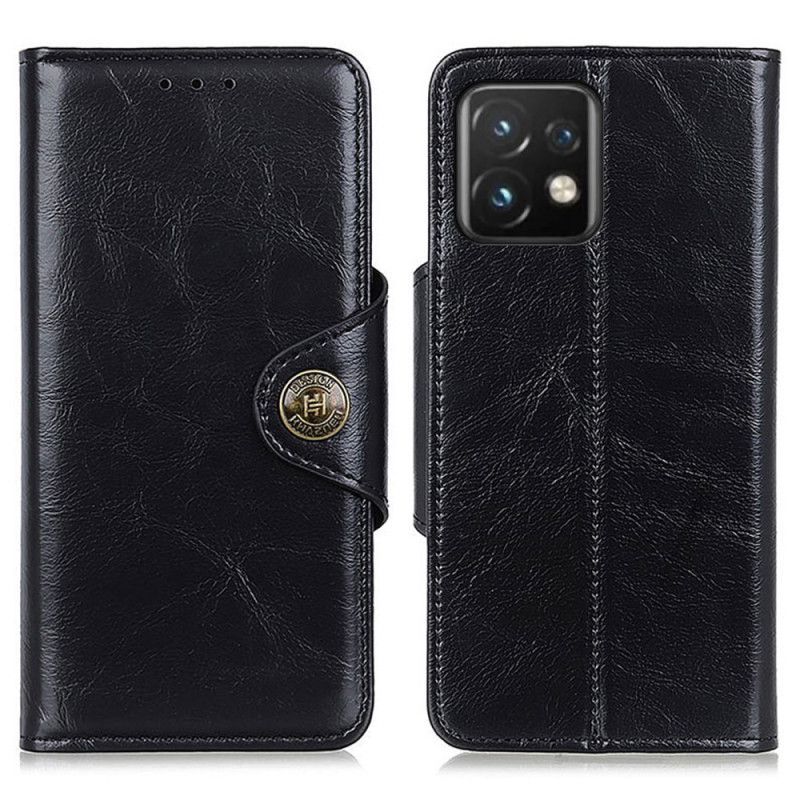 Flipové Pouzdro Na Motorola Edge 40 Pro Lakovaný Knoflík Khazneh