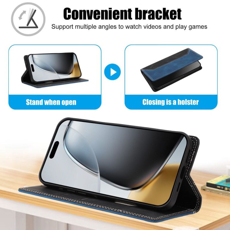 Kožené Pouzdro Google Pixel 10a Dvoubarevné Rfid Blokování