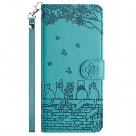 Kožený Kryt Google Pixel 10a Kočičí Vzor