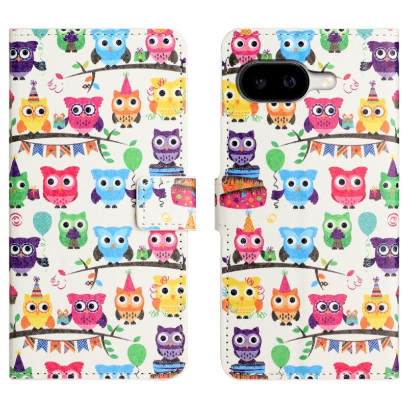 Kožený Kryt Google Pixel 10a Sova Vzor