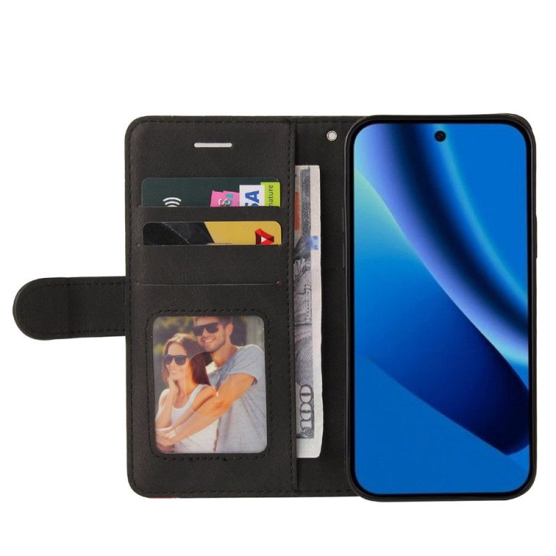 Kožený Kryt Na Google Pixel 10a Dvoubarevný Vlnitý Design