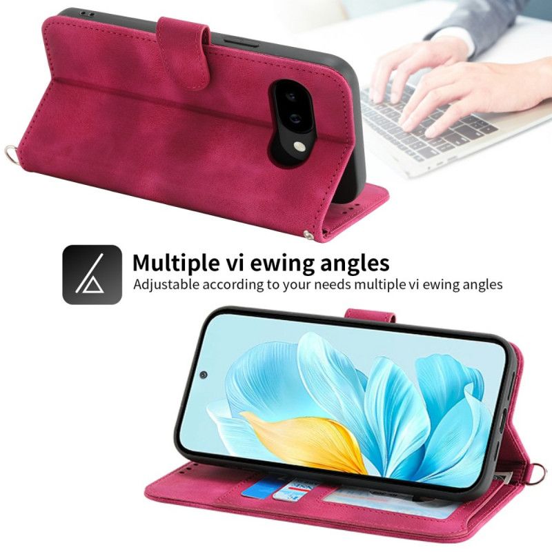 Peněženková Pouzdra Google Pixel 10a Kryty Na Mobil Semišový Efekt Mandaly S Ramenním Popruhem