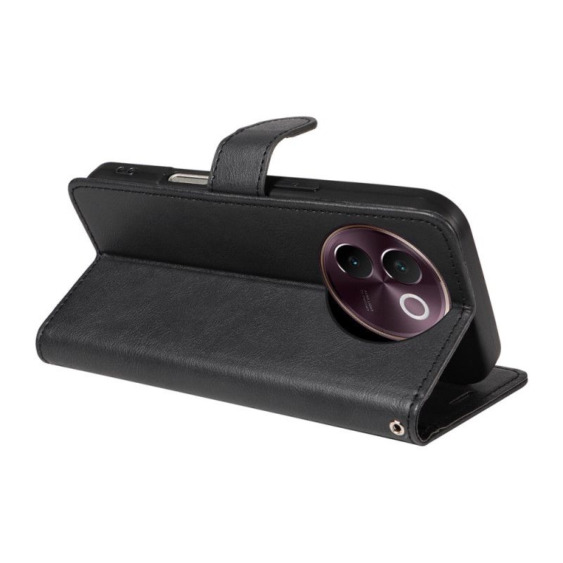 Kožený Kryt Vivo V40 Lite 5g Efekt Hladké Kůže