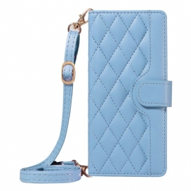 Kožený Kryt Vivo V40 Lite 5g Prošívané S Pásky