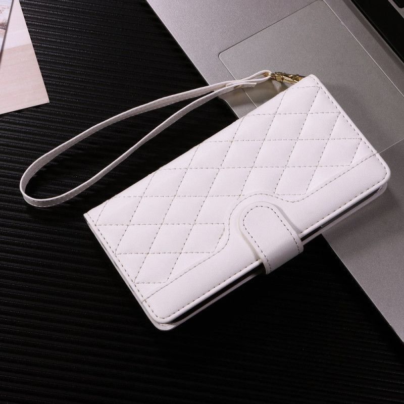 Kožený Kryt Vivo V40 Lite 5g Prošívané S Pásky