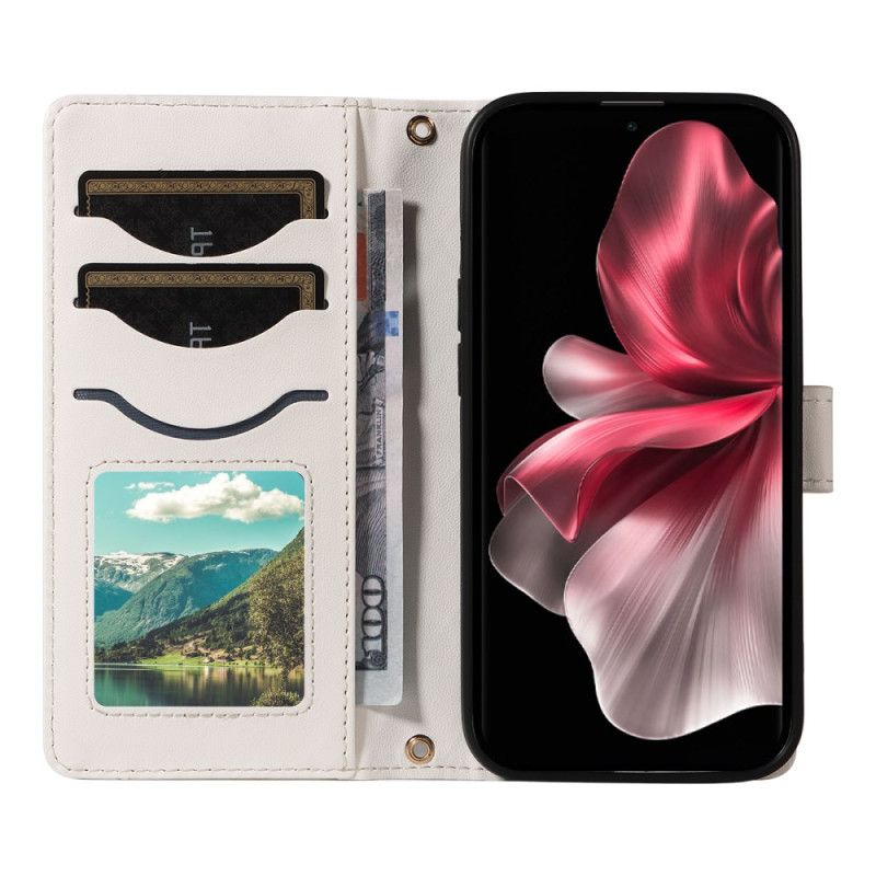 Kožený Kryt Vivo V40 Lite 5g Prošívané S Pásky