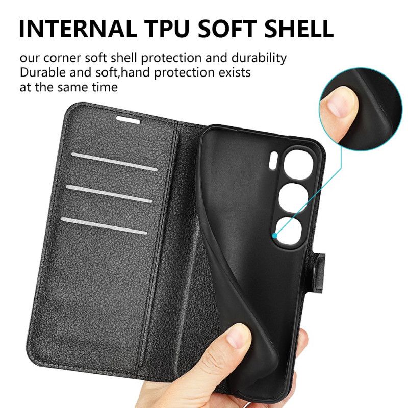 Kožený Kryt Vivo V40 Lite 5g Umělá Kůže Liči