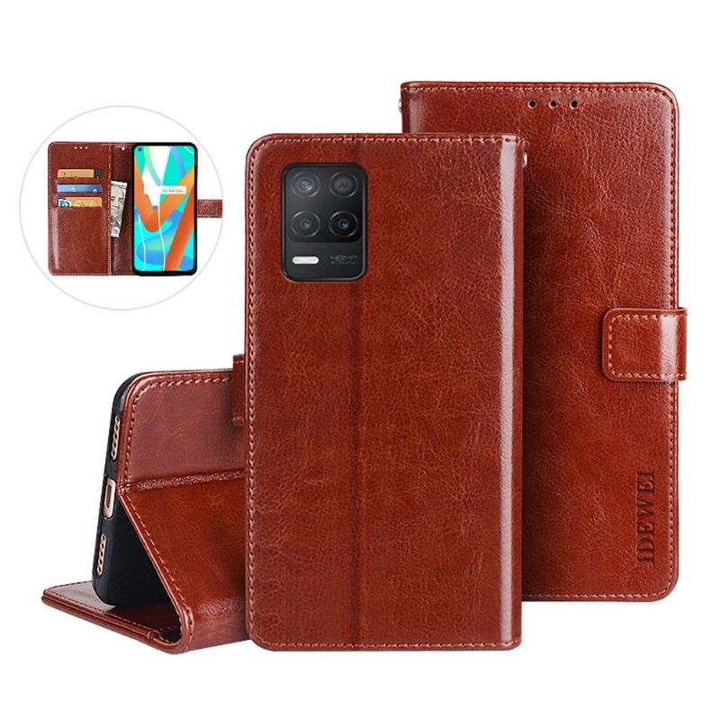 Flipové Pouzdro Na Realme 8 5G Kožené Pouzdro Kožený Efekt Idewei Folio