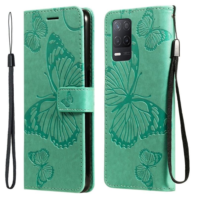Flipové Pouzdro Na Realme 8 5G Podpora Motýlků Funkcí