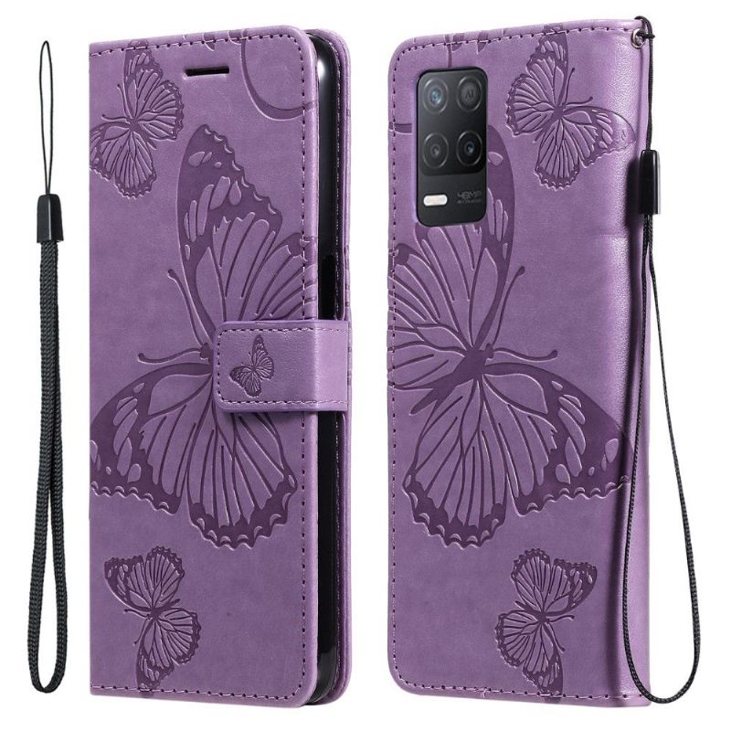 Flipové Pouzdro Na Realme 8 5G Podpora Motýlků Funkcí