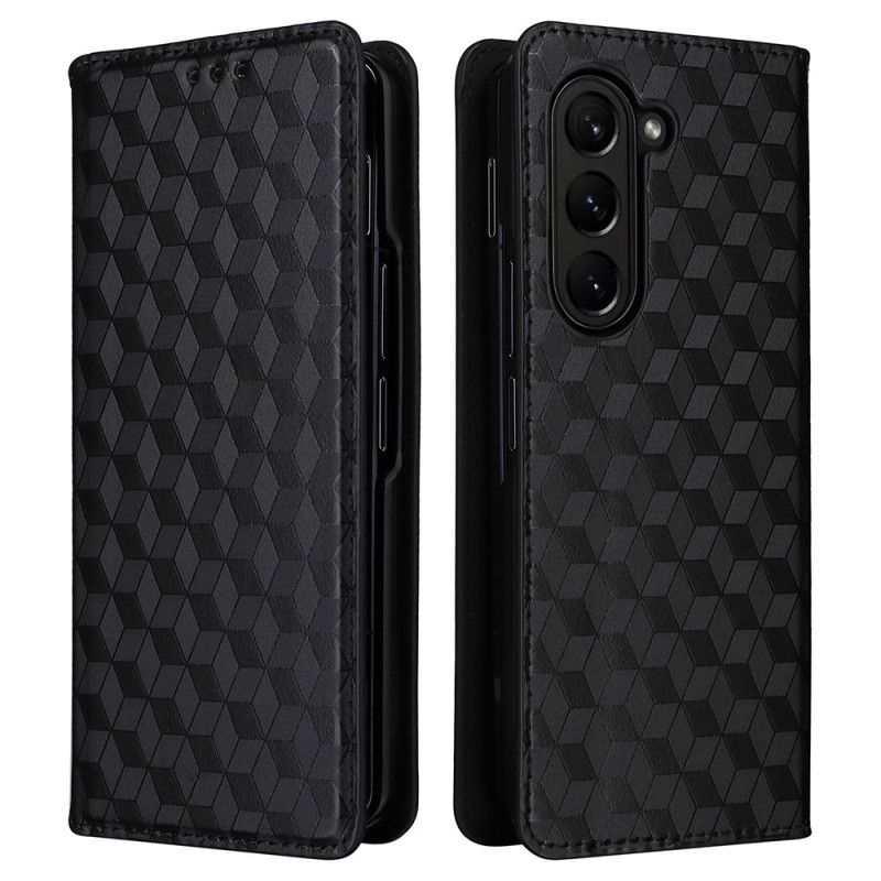 Kožené Pouzdro Folio Samsung Galaxy Z Fold 5 3d Vzor