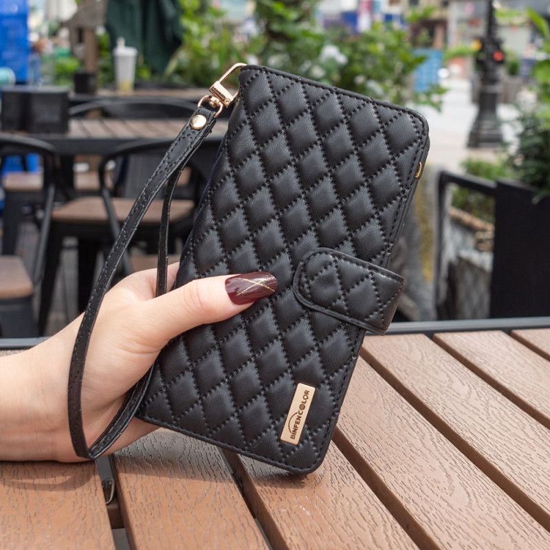 Kožený Kryt Samsung Galaxy Z Fold 5 Barevný Styl Binfen Prošívaný