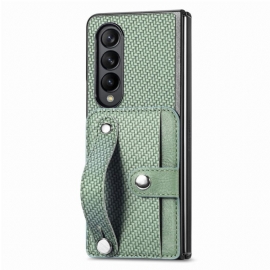 Kryt Samsung Galaxy Z Fold 5 Držák A Popruh Z Uhlíkových Vláken