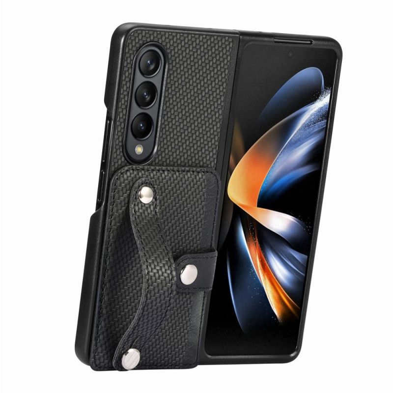 Kryt Samsung Galaxy Z Fold 5 Držák A Popruh Z Uhlíkových Vláken
