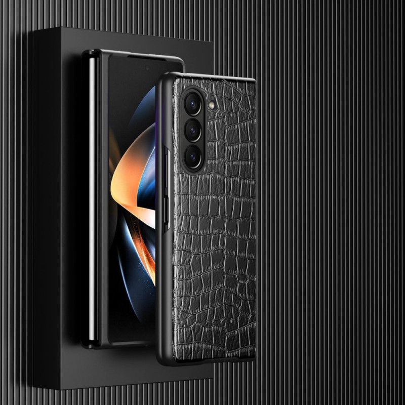 Kryt Samsung Galaxy Z Fold 5 Styl Krokodýlí Kůže