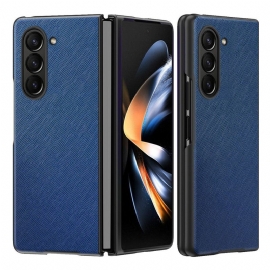 Kryt Samsung Galaxy Z Fold 5 Styl Kůže S Tkaným Efektem
