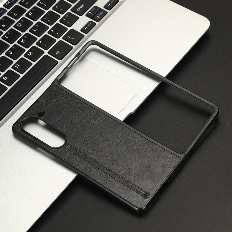 Kryt Samsung Galaxy Z Fold 5 Styl Z Pevné Kůže