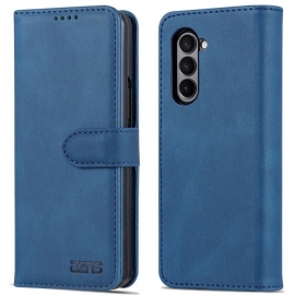 Peněženková Pouzdra Samsung Galaxy Z Fold 5 Kožený Efekt Azns