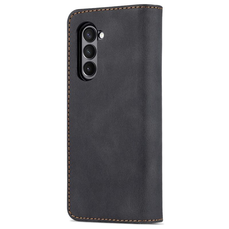 Peněženková Pouzdra Samsung Galaxy Z Fold 5 Kožený Efekt Azns
