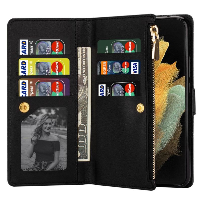 Peněženková Pouzdra Samsung Galaxy Z Fold 5 Kryty Na Mobil Peněženka S Flitry