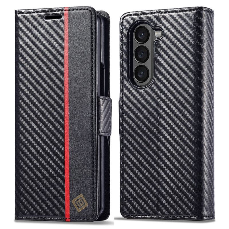 Peněženková Pouzdra Samsung Galaxy Z Fold 5 Kryty Na Mobil Uhlíkové Vlákno Lc.imeeke