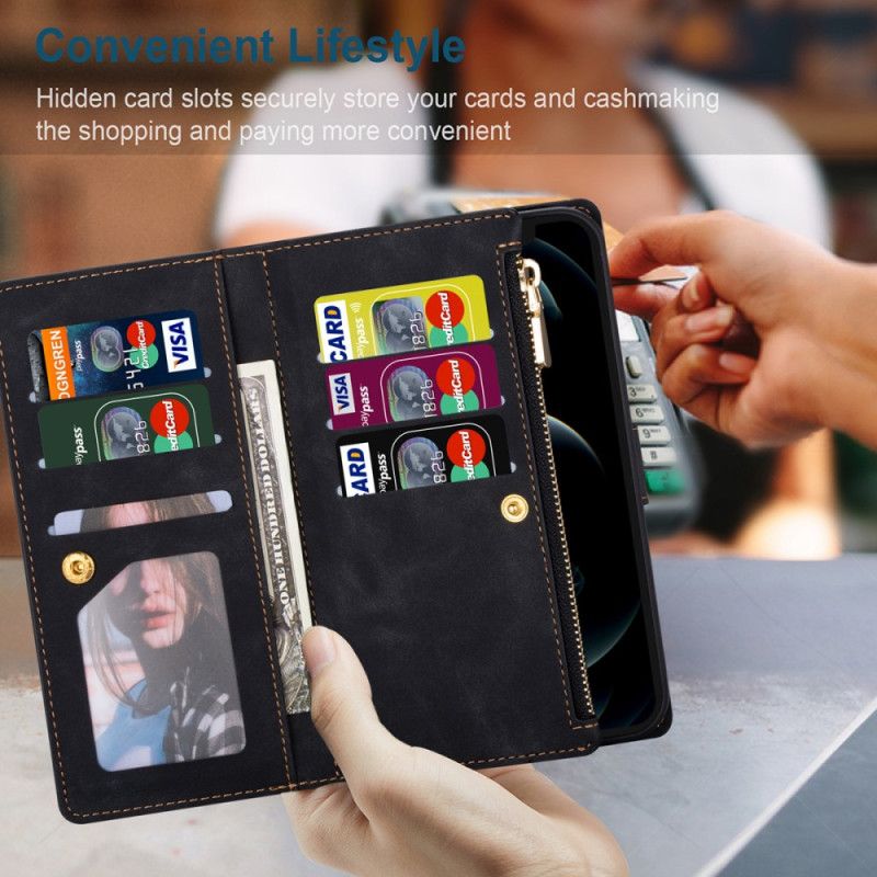 Peněženková Pouzdra Samsung Galaxy Z Fold 5 Peněženka Na Mince S Popruhem