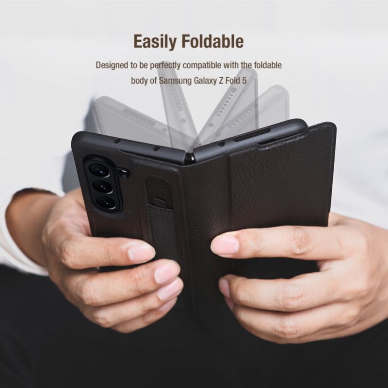 Pouzdra Samsung Galaxy Z Fold 5 Kryty Na Mobil S Řezáním Dotekem Nillkin
