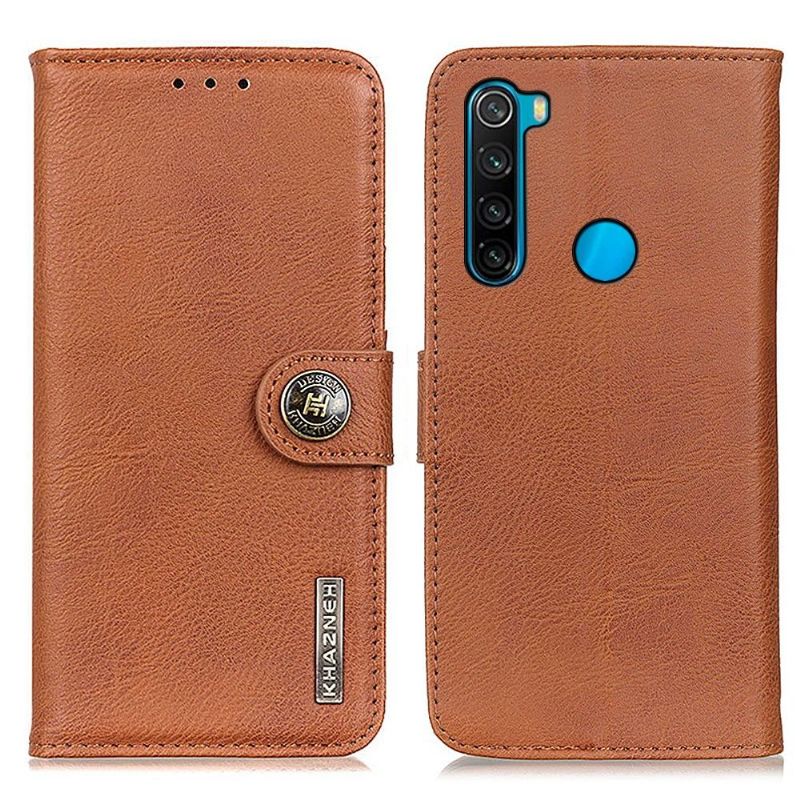Flipové Pouzdro Na Xiaomi Redmi Note 8 2021 Držák Karet S Koženými Efekty Khazneh