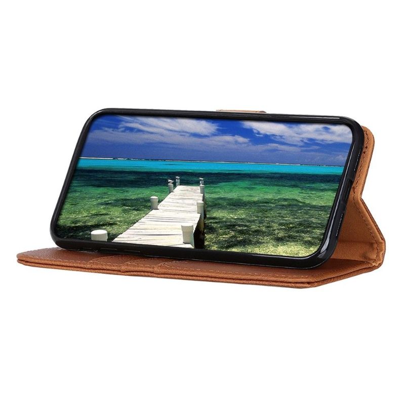 Flipové Pouzdro Na Xiaomi Redmi Note 8 2021 Držák Karet S Koženými Efekty Khazneh