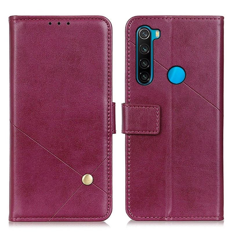 Flipové Pouzdro Na Xiaomi Redmi Note 8 2021 Kožené Pouzdro Klapka Z Umělé Kůže S Nýtem