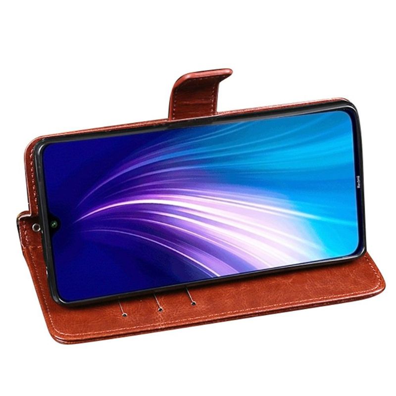 Flipové Pouzdro Na Xiaomi Redmi Note 8 2021 Kožené Pouzdro Kožený Efekt Idewei Folio