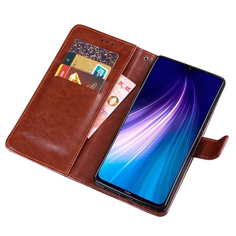 Flipové Pouzdro Na Xiaomi Redmi Note 8 2021 Kožené Pouzdro Kožený Efekt Idewei Folio