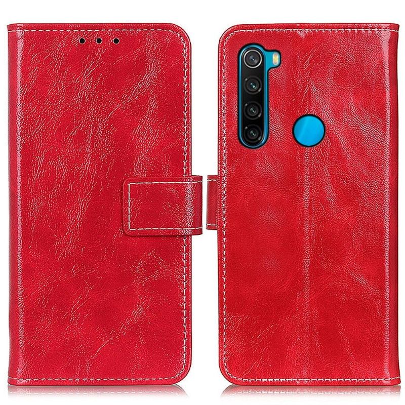 Flipové Pouzdro Na Xiaomi Redmi Note 8 2021 Prošívání S Luxusním Koženým Efektem