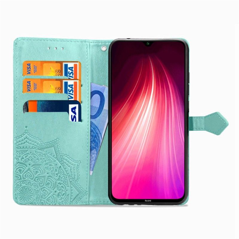 Kožené Pouzdro Na Xiaomi Redmi Note 8 2021 Mandala Reliéf Z Umělé Kůže