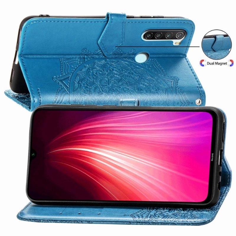 Kožené Pouzdro Na Xiaomi Redmi Note 8 2021 Mandala Reliéf Z Umělé Kůže