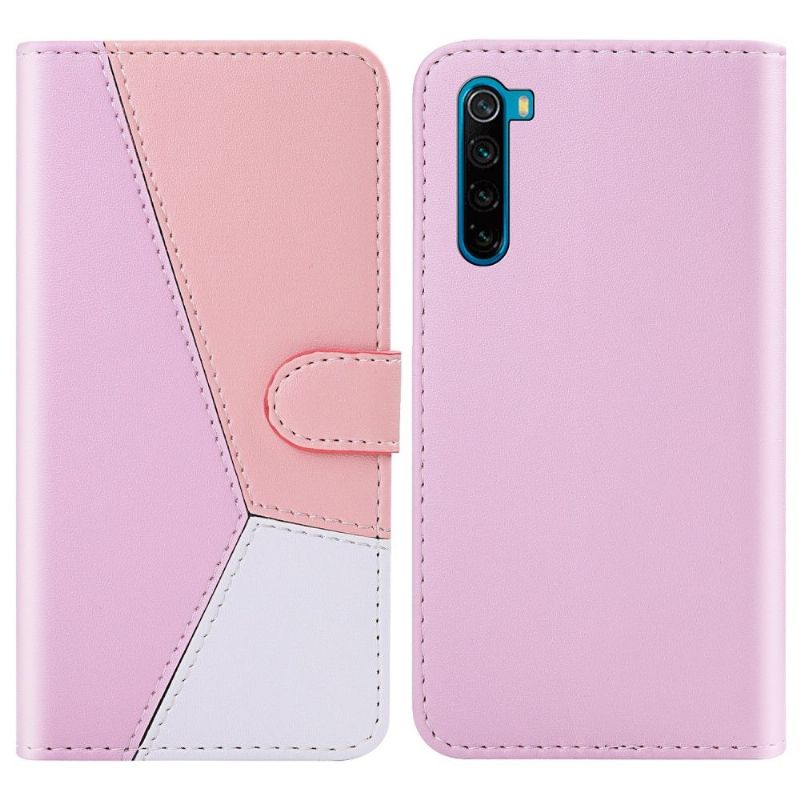 Kožené Pouzdro Na Xiaomi Redmi Note 8 2021 Umělá Tříbarevná Kůže