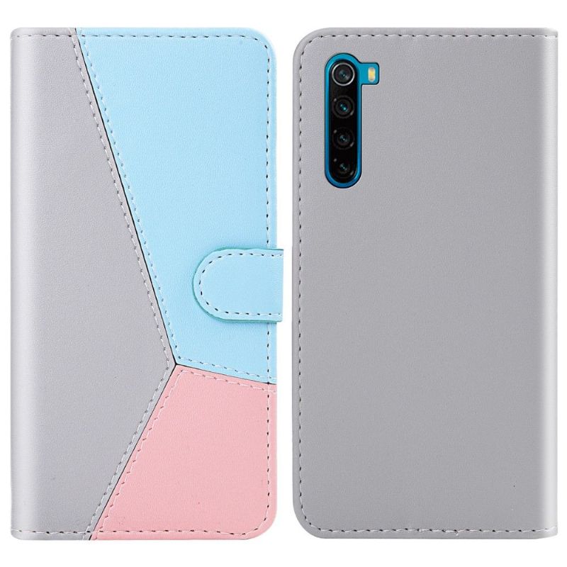 Kožené Pouzdro Na Xiaomi Redmi Note 8 2021 Umělá Tříbarevná Kůže