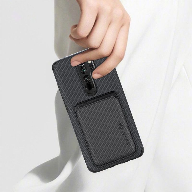 Kryt Na Xiaomi Redmi Note 8 2021 Držák Magnetické Karty Z Uhlíkových Vláken