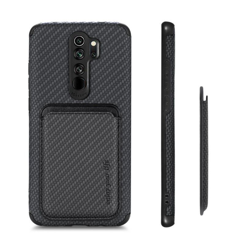 Kryt Na Xiaomi Redmi Note 8 2021 Držák Magnetické Karty Z Uhlíkových Vláken
