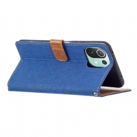 Flipové Pouzdro Na Xiaomi Mi 11 Lite 5G NE / Mi 11 Lite / Mi 11 Lite 5G Efekt Plátna Oxford