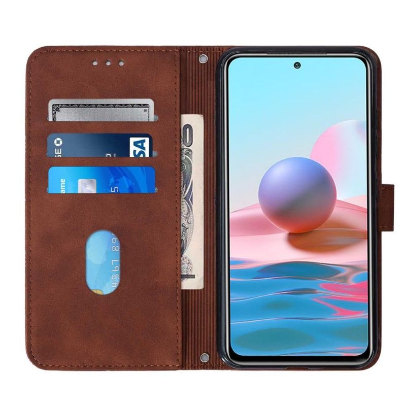 Flipové Pouzdro Na Xiaomi Mi 11 Lite 5G NE / Mi 11 Lite / Mi 11 Lite 5G Geometrický Design S Koženým Efektem A Popruhem