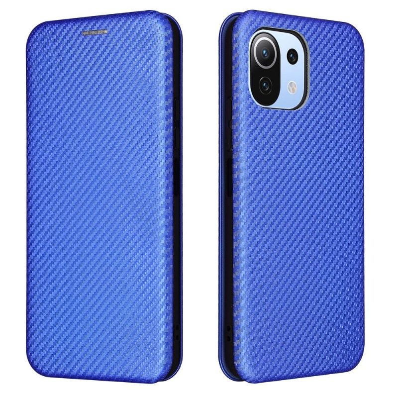 Flipové Pouzdro Na Xiaomi Mi 11 Lite 5G NE / Mi 11 Lite / Mi 11 Lite 5G Koženka Z Uhlíkových Vláken
