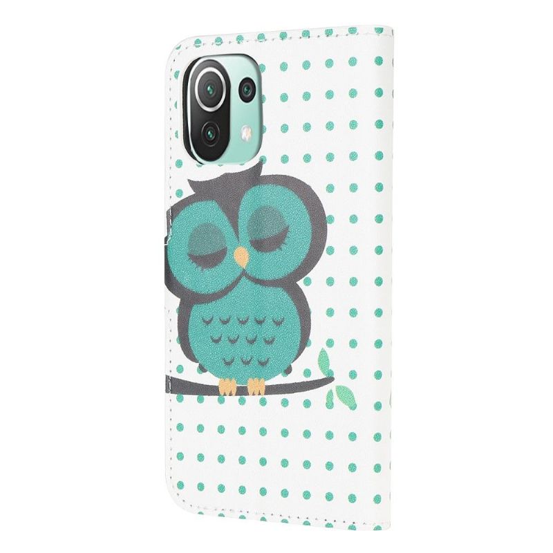 Flipové Pouzdro Na Xiaomi Mi 11 Lite 5G NE / Mi 11 Lite / Mi 11 Lite 5G Puntíky Sovy
